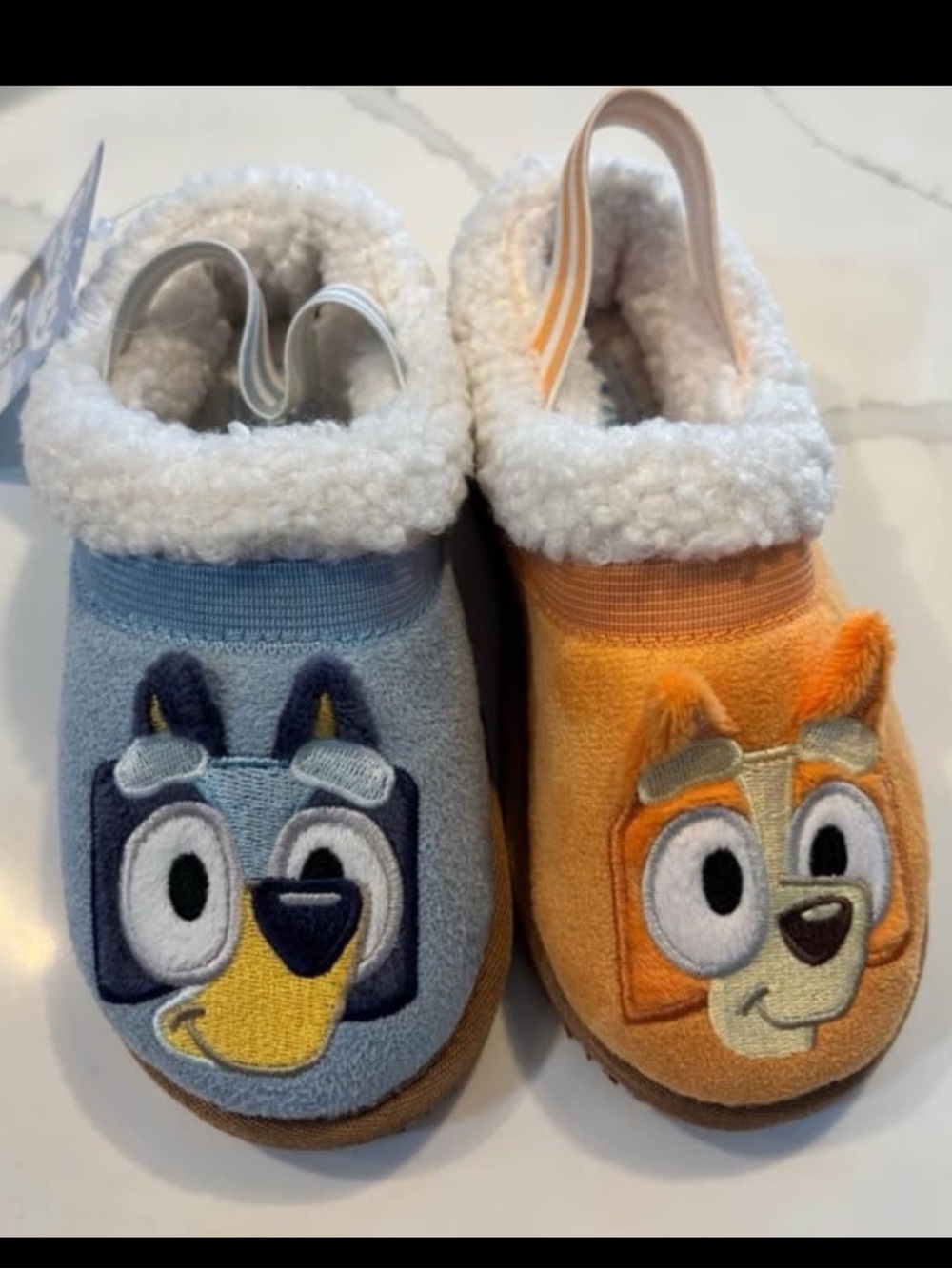 Source Unknown Blue & Orange Kids Character Plush Slippers
